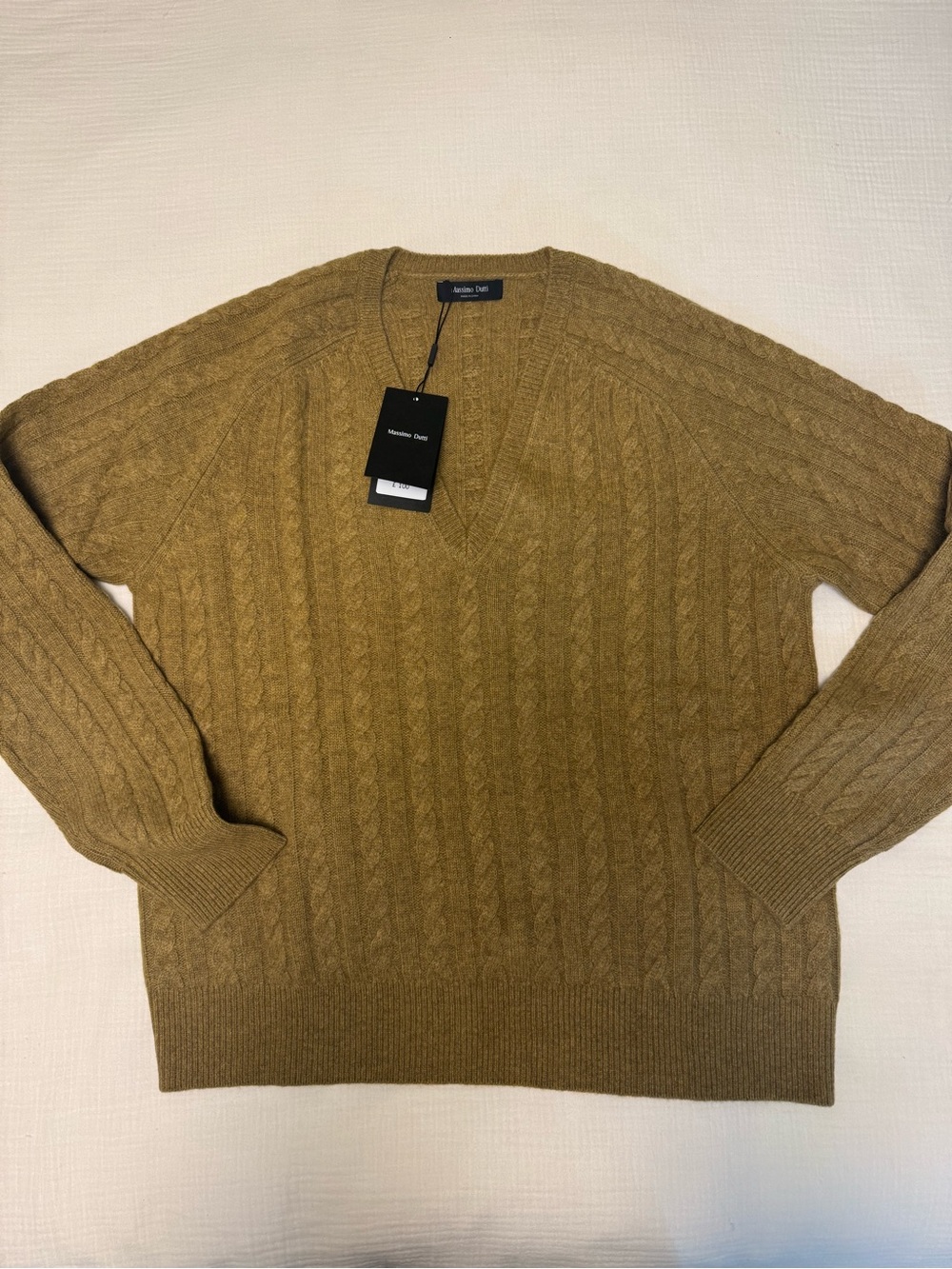 NWT Massimo Dutti Women’s V-Neck Sweater - Camel